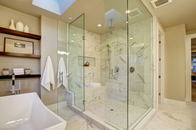Elegant Shower with Mosaic Tiles