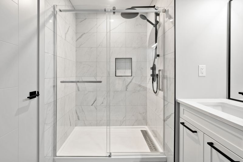 Luxury Shower with Decorative Tile